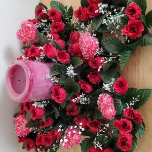 Five Rosebuds with Waterdrops Candle Rings